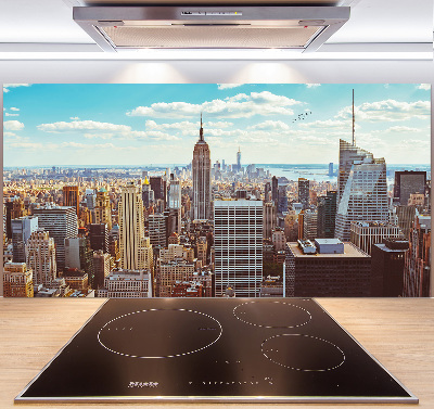 Küchen wandpaneel New York aus der Vogelperspektive