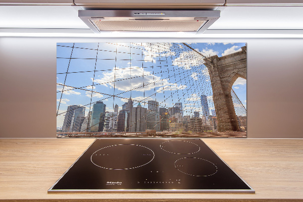 Glasrückwand für die küche New Yorker Brücke