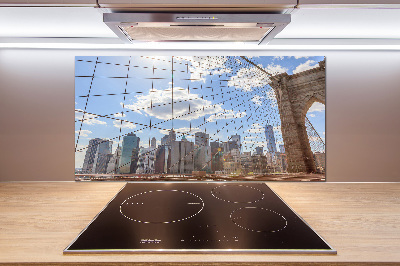 Glasrückwand für die küche New Yorker Brücke