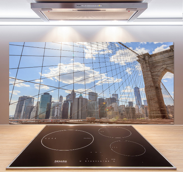 Glasrückwand für die küche New Yorker Brücke