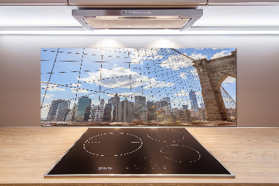 Glasrückwand für die küche New Yorker Brücke