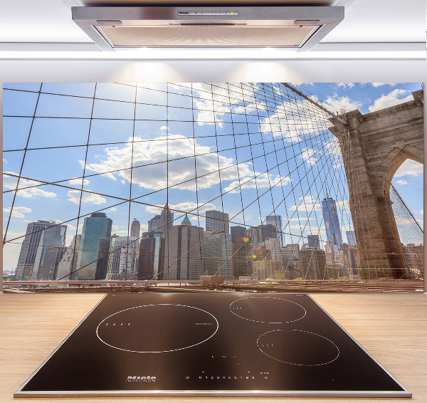 Glasrückwand für die küche New Yorker Brücke