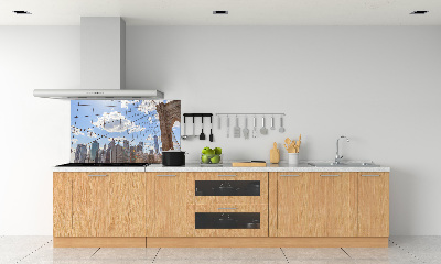 Glasrückwand für die küche New Yorker Brücke