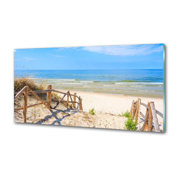 Glasrückwand für die küche Zugang zum Strand