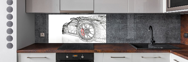 Glasrückwand für die küche Auto-Netz