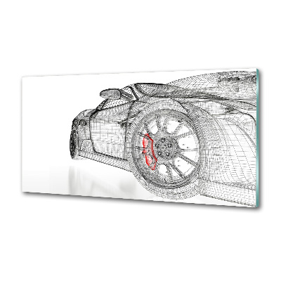 Glasrückwand für die küche Auto-Netz