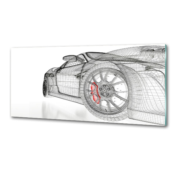 Glasrückwand für die küche Auto-Netz