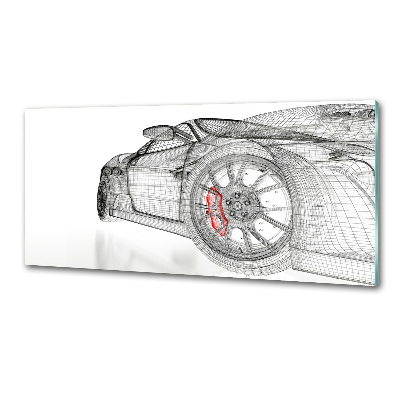 Glasrückwand für die küche Auto-Netz