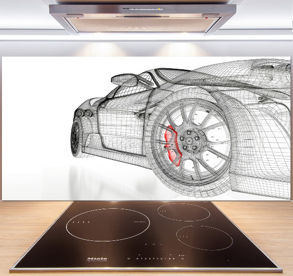 Glasrückwand für die küche Auto-Netz