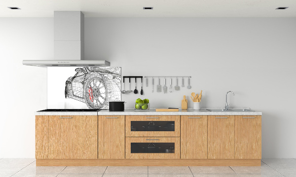 Glasrückwand für die küche Auto-Netz