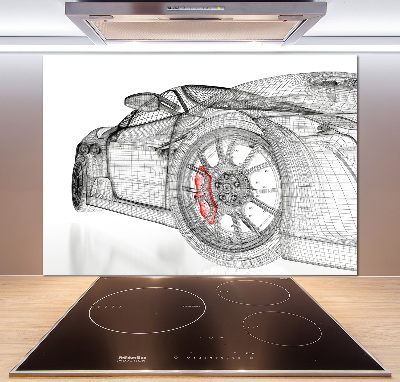 Glasrückwand für die küche Auto-Netz