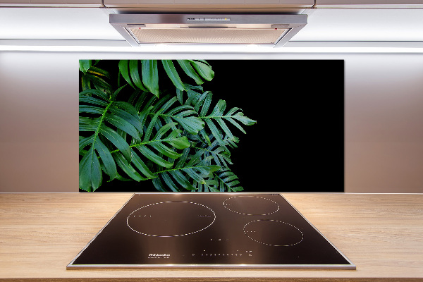 Glasrückwand für die küche Monstera