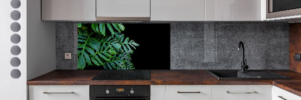 Glasrückwand für die küche Monstera