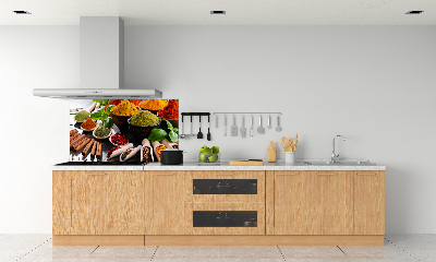 Küchen wandpaneel Bunte Gewürze