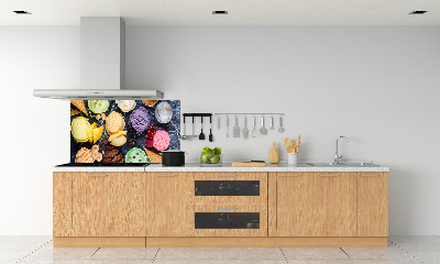 Glasrückwand für die küche Buntes Eis