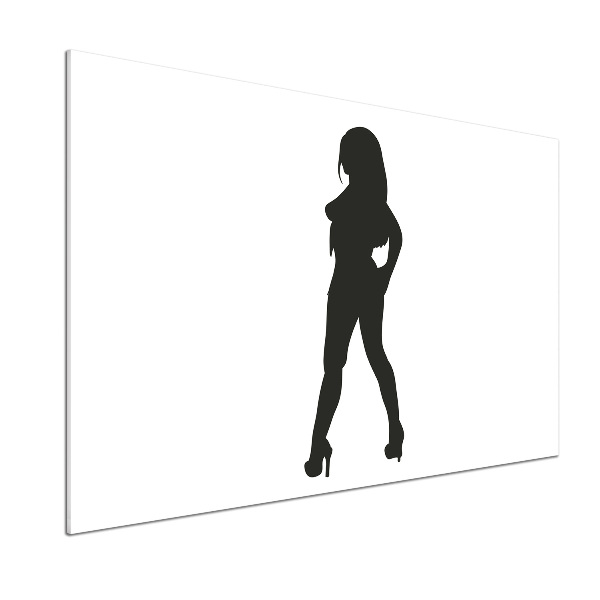 Glasrückwand für die küche Silhouette einer Frau