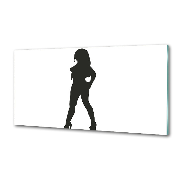 Glasrückwand für die küche Silhouette einer Frau