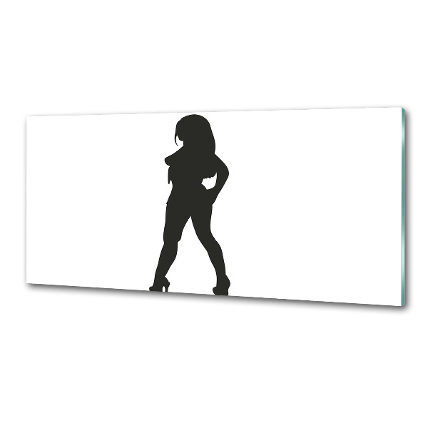 Glasrückwand für die küche Silhouette einer Frau