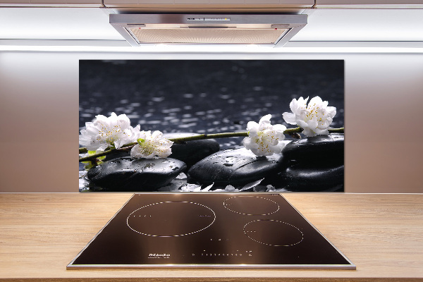 Glasrückwand für die küche Kirschblüte