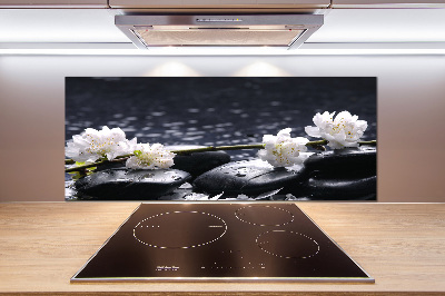 Glasrückwand für die küche Kirschblüte