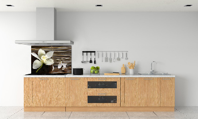 Glasrückwand für die küche Orchidee