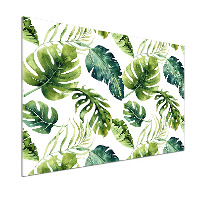 Platte für Küchenrückwand Tropische Blätter