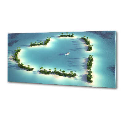 Küchen wandpaneel Herzförmige Inseln