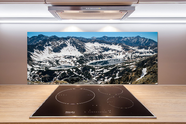 Glasrückwand für die küche See in den Tatra-Bergen