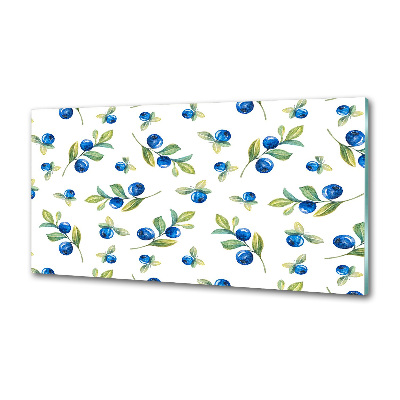 Glasrückwand für die küche Blaubeeren