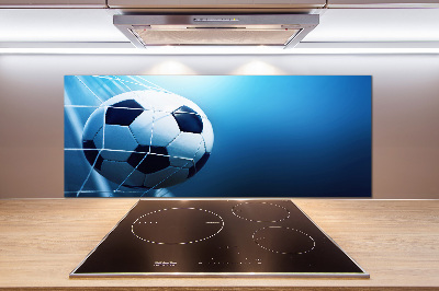 Glasrückwand für die küche Der Ball ist im Tor