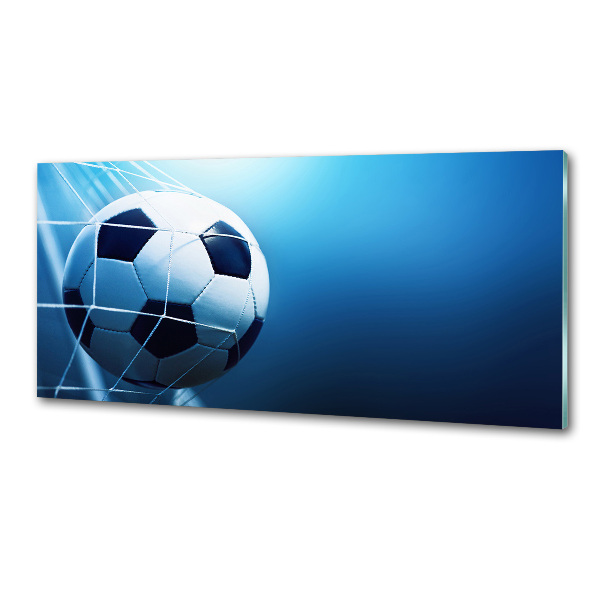 Glasrückwand für die küche Der Ball ist im Tor