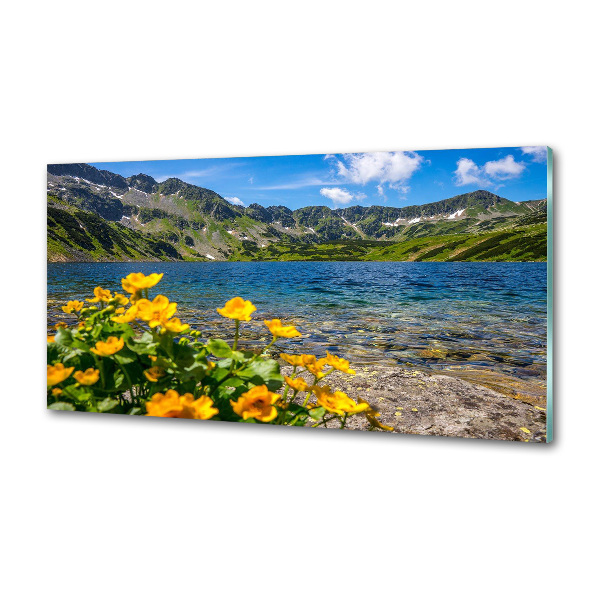 Küchen wandpaneel See in den Bergen