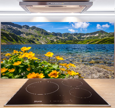 Küchen wandpaneel See in den Bergen