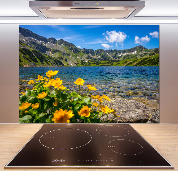 Küchen wandpaneel See in den Bergen