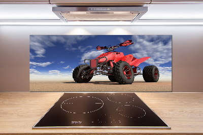 Glasrückwand für die küche Quad in der Wüste