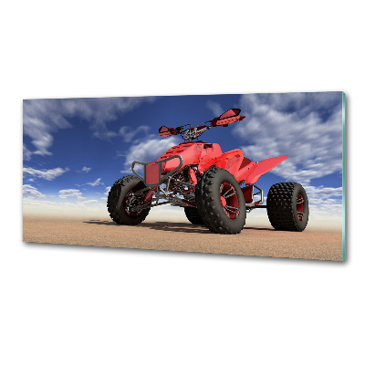 Glasrückwand für die küche Quad in der Wüste