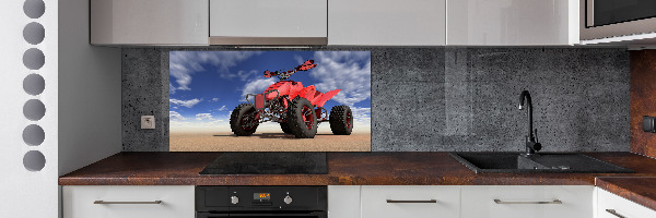 Glasrückwand für die küche Quad in der Wüste