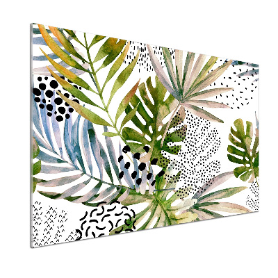 Platte für Küchenrückwand Tropische Blätter