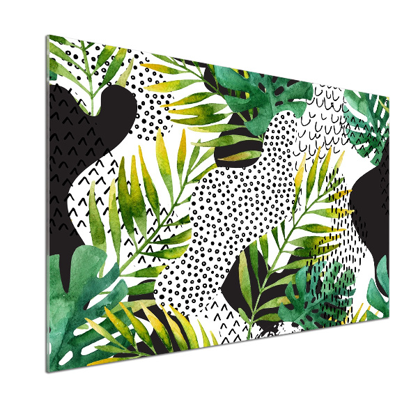 Küchen wandpaneel Tropische Blätter