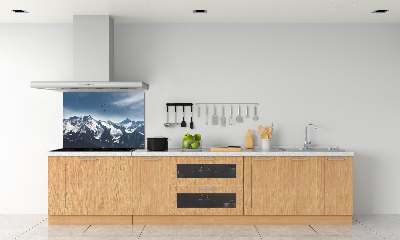 Platte für Küchenrückwand Gleitschirmfliegen in den Alpen