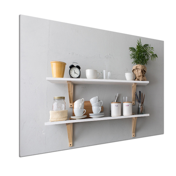 Küchen wandpaneel Dekorationen im Regal