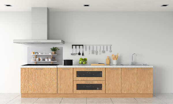 Küchen wandpaneel Dekorationen im Regal