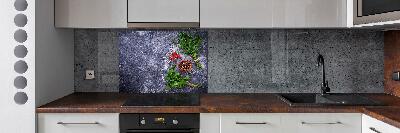 Platte für Küchenrückwand Kräuter und Gewürze