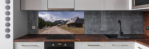 Platte für Küchenrückwand Ein Ferienhaus in den Bergen