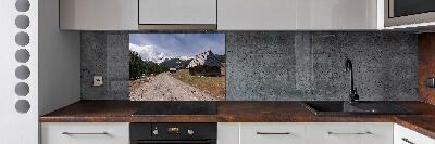 Platte für Küchenrückwand Ein Ferienhaus in den Bergen