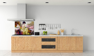 Küchen wandpaneel Halbnackte Frau