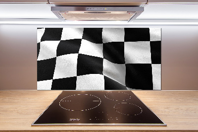 Glasrückwand für die küche Zielflagge