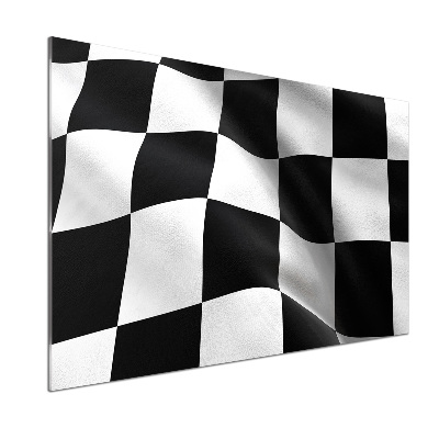 Glasrückwand für die küche Zielflagge