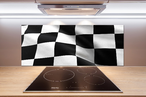 Glasrückwand für die küche Zielflagge