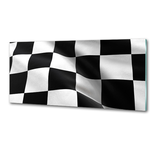 Glasrückwand für die küche Zielflagge